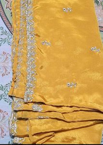 Embroidered Yellow Kurta