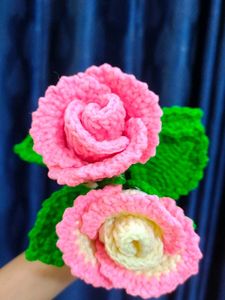 Crochet Rose Flowers - Handmade set