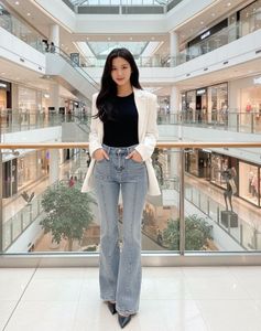 High Waist Wide Leg Denim Jeans