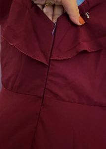 Elegant wine flared Dress
