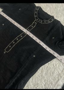 Elegant Black Kurta with Dupatta