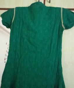 Green Colour Kurta With Dupatta