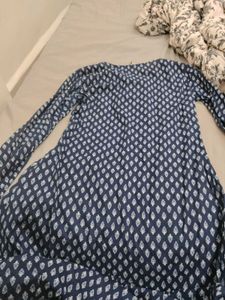 Stylish Blue Printed Kurta