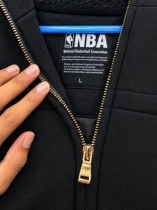 NBA Black Zip-Up Hoodie Jacket