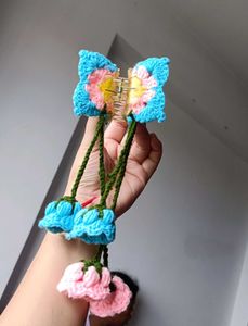 Boho Crochet Flower Hair Clip