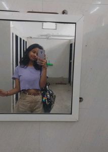 Cute Cropped Lavender Top