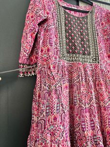 Embroidered Pink Ethnic Gown