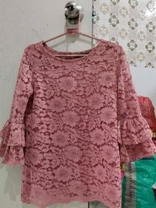 pinteresty Lace Bell Sleeve Top