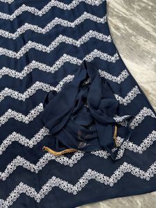 Stylish Navy Blue Kurta Set