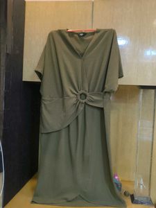 Olive Green Casual Dress