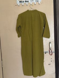 Olive Green Button-Down Kurta