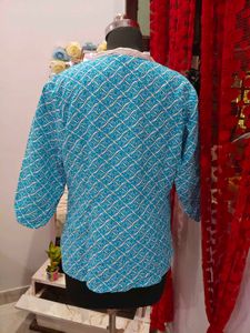 Stylish Blue Printed Kurta
