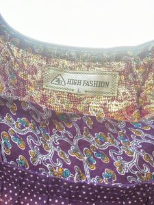 Purple Ethnic Gown with Ditsy Print