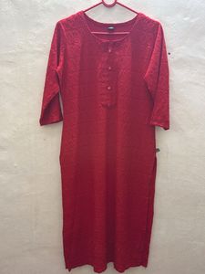 Elegant Red Kurta - Classic Style