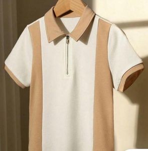 Colorblock Zip Polo T-Shirt