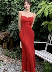 Elegant Red Maxi Dress