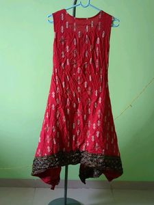beautiful assymetrical embroidered kurti