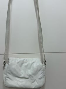 White Leather Crossbody Bag