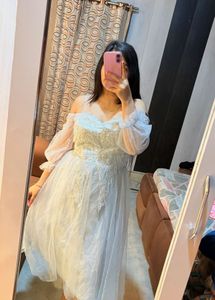 Elegant Off-Shoulder Gown🧸💖🦋