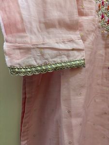 Embellished Pink Kurti Plazoo
