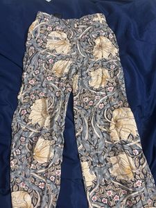 Floral Print Wide Leg Pants