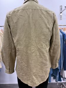 Men's Olive Green Textured Shirt