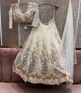 Exquisite Peacock Embroidered Lehenga Choli Set