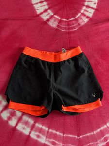 Black & Orange Running Shorts 🩳 Girls
