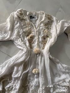 Boho Embellished White top