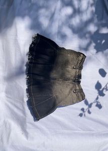 y2k denim mini skirt