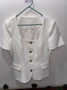 Elegant White Blazer type top