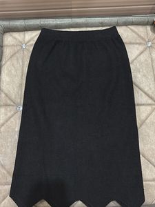 Black Knit Midi Skirt