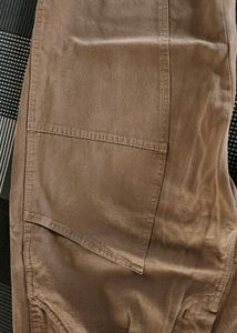 Brown Cargo Wide-Leg Pants