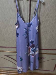 Purple Floral Slip Dress
