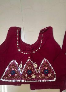 2 pair child choli maroon &amp; wine colou