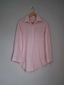 Baby pink cotton shirt