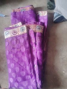 Purple Banarasi Silk Saree