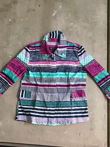Colorful Striped Zip-Up Jacket