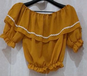 Yellow Off-the-Shoulder Top
