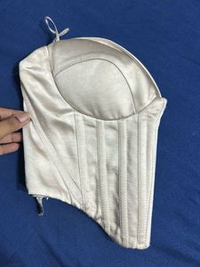 Zara champagneWhite Padded Corset