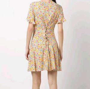 Floral print A-line dress