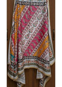 Kashmiri embroidered mirror dupatta