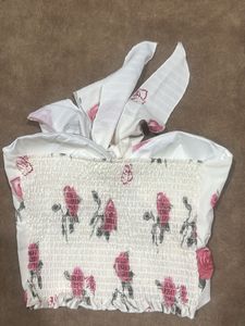 Floral Print Bustier Top