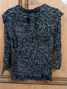 Black & White Printed Top