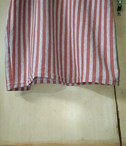 Orange &amp; Smoke Grey Striped Crew Neck T-Shirt
