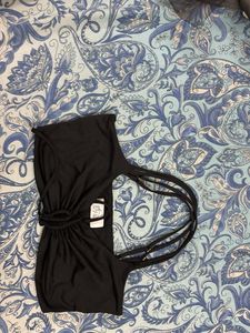 Black Dress with Strappy Detail
