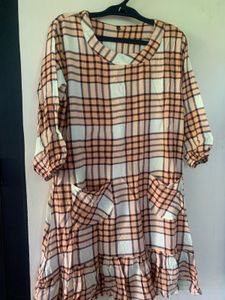 Chic Plaid A-Line Dress