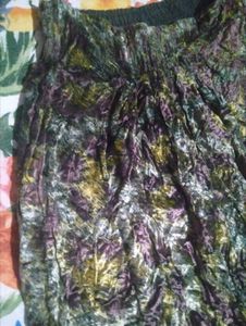 Boho Floral Print Midi Skirt