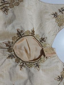 Stylish Golden Embroidery Blouse