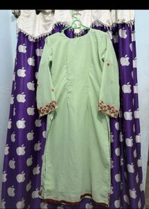 Light Green Embroidered Kurta Set
